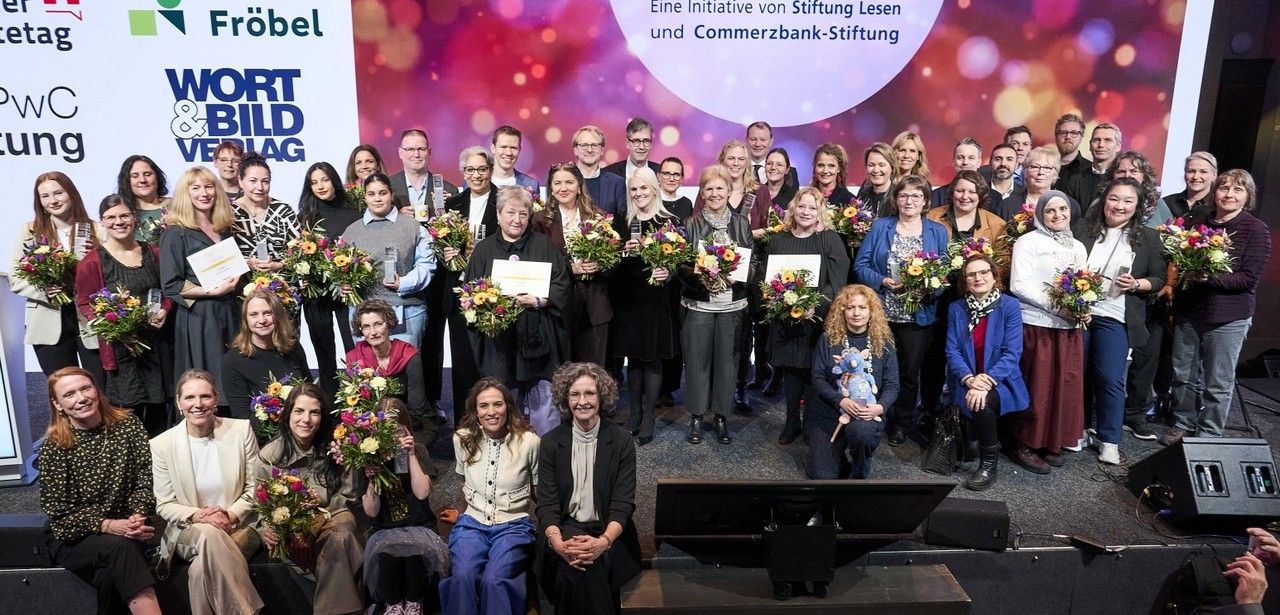 Sallys Welt gewinnt Sonderpreis der Commerzbank-Stiftung beim Lesepreis (Foto: Stiftung Lesen/Sascha Radke)