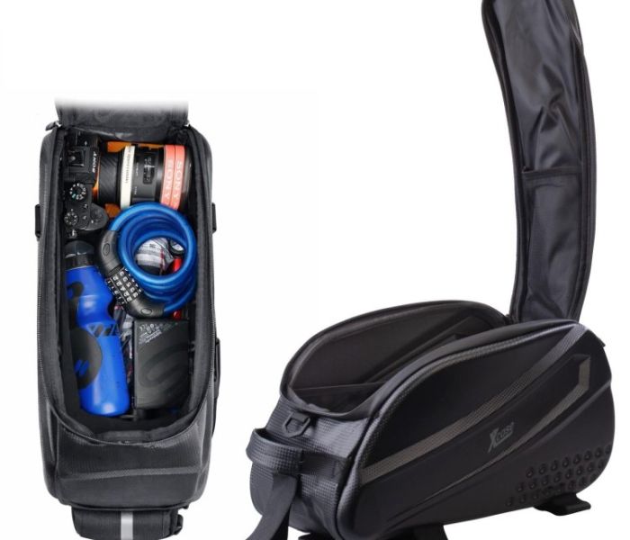 Xcase 2in1-Fahrrad-Gep&auml;cktr&auml;gertasche, 10 Liter, Trageriemen, (Foto: PEARL GmbH)